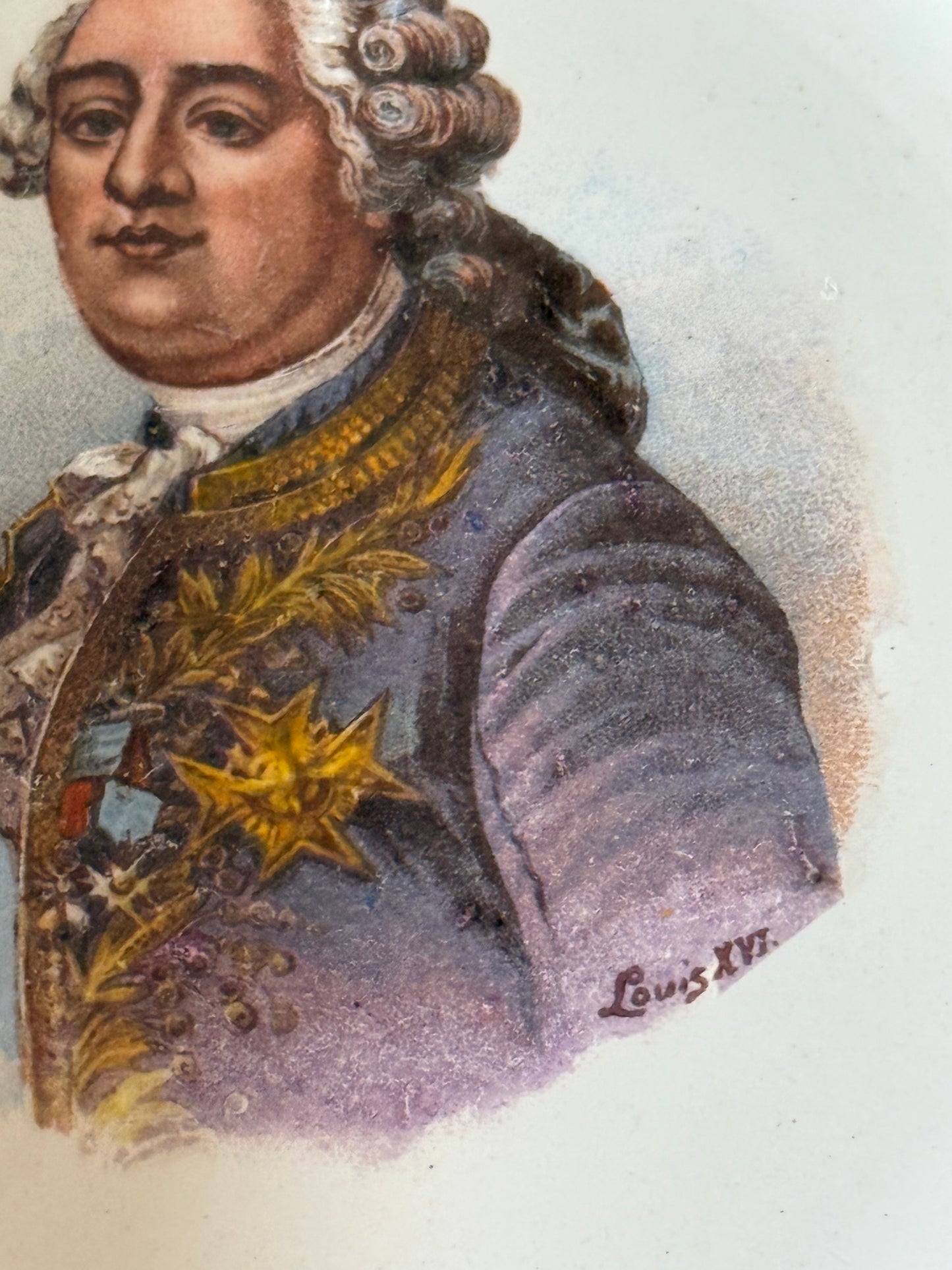 “Portraits de Cour” – Set of 6 French Revolutionary Porcelain Plates, Circa 1920