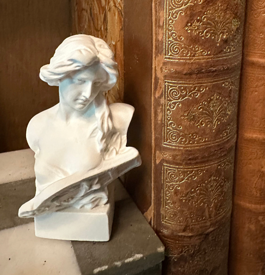 Miniature Classical Busts – Athena & Girl with Harp