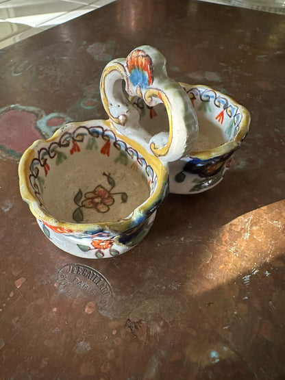 Over 100 Years Old | Hand Painted Faïence Ceramic Pinch Bowl