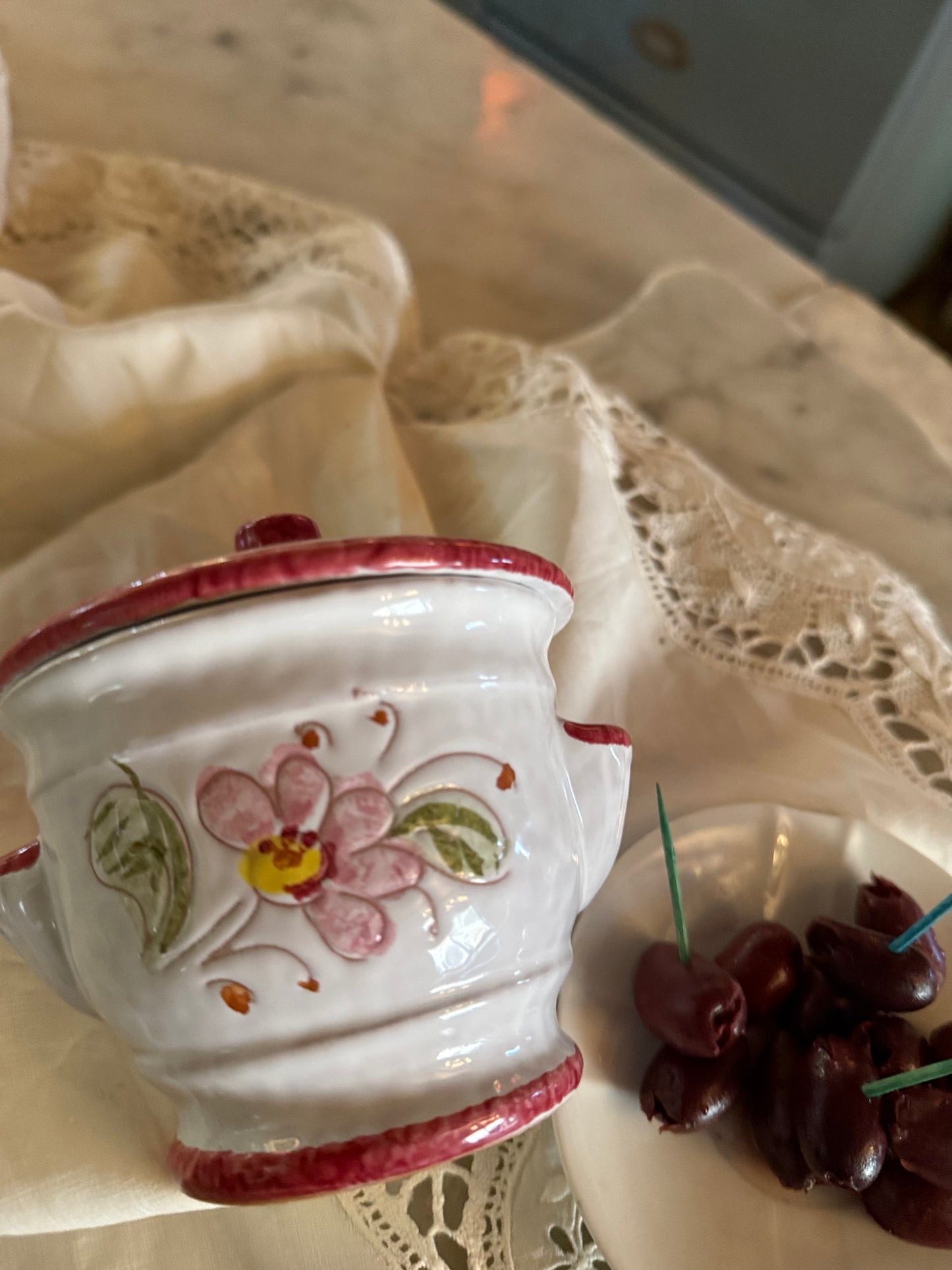 Poubelle Aperitif | Hand Painted Toothpick Tabletop "Trash Can"