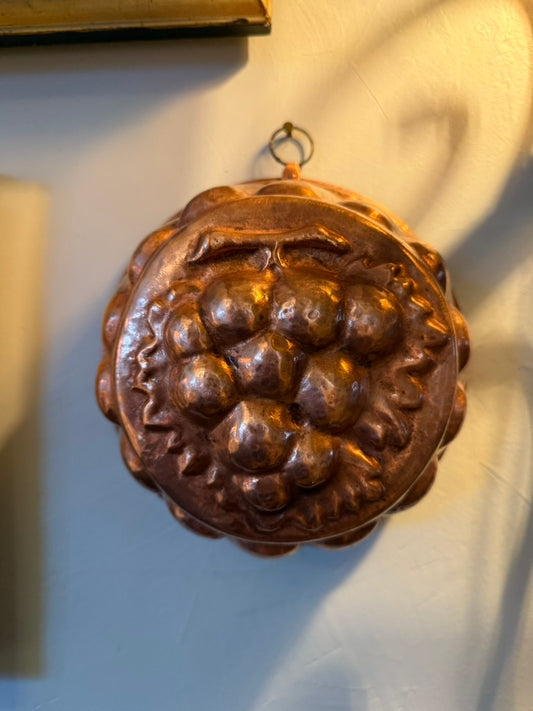 Antique French Copper Grape Mould – A Symbol of Abundance