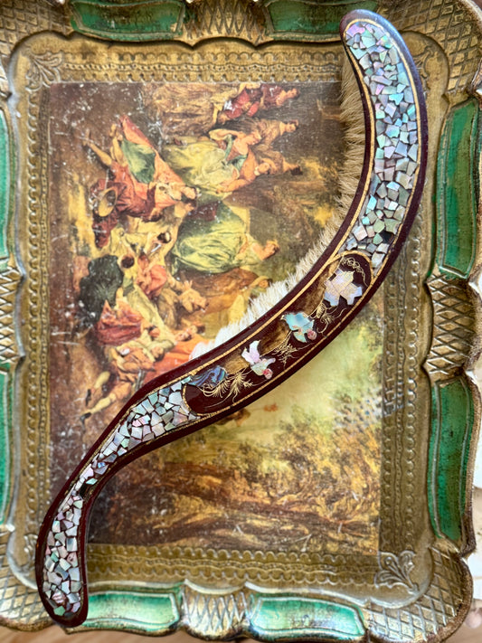 Mother-of-Pearl Mosaic Crumb Brush